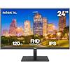 Nilox NXM24FHD1204 Monitor Gaming 23,8'' Full HD IPS, Frequenza 120 Hz, Tempo di Risposta 4 ms, Uscita Audio 3,5 mm, Connessioni HDMI/DP, Supporto VESA 75×75 mm