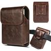 BINGEXIAER Custodia a fondina compatibile con Samsung Galaxy Z Fold 8 Wide/Z Flip 8/7/6/5/4/3/2 con clip da cintura, custodia in pelle di lusso con passante per cintura per Motorola Razr Plus, Moto Razr. Marrone