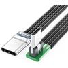 THINCAN Cavo USBC Thin Ribbon FPC Cavo USB Typec 90 Gradi A MicrousB Cavo Per Dati E Girevole MicroUSB A Cavo USBC Su