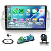 Rimoody 4G+128G Android Autoradio per Fiat 500 2007-2015 Wireless Carplay Android Auto 9 Pollici Incell Touchscreen Autoradio con GPS Navi WiFi Mirror Link Bluetooth FM/RDS/EQ/USB/SWC Telecamera Posteriore