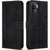 Bravoday Cover per Oppo A94 4G / Oppo F19 PRO 4G / Oppo RENO5 F 4G / Oppo RENO5 Lite, Flip Custodia in Pelle PU Portafoglio Custodia, con Slot per Schede, Nero