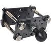 HYSHIKRA Supporto per montante carrello elevatore e veicoli da magazzino | Staffa in acciaio pesante con adattatore a sfera da 25 mm, compatibile con RAM Mounts doppio braccio a presa taglia B