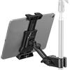 LEKATO Supporto per tablet per microfono, girevole a 360°, compatibile con iPad, iPhone, tutti i tablet e smartphone da 4,7-13,5 pollici