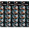 CTYOUNG Pile a bottone CR2032, 20 pezzi, larghezza resistenza alla temperatura (da -40 °C a 80 °C), 5 anni, batterie CR 2032, ideali per portachiavi, bilance, orologi, cardiofrequenzimetro e molto altro