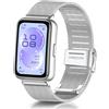 ToVioc Metallo Cinturino per Huawei Band 11 Pro/11 | Cinturini in Acciaio Inossidabile da Adatto per Huawei Band 11/11 Pro - Argento