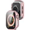 KUTEWEU Custodia per iWatch Series 10 42mm/iWatch Series 10 46mm, Silicone Protettivo Cover Skins Copertura Resistente Completamente Chiuso Shell per iWatch 10 Smart Watch (2 Pezzi Oro Rosa, 42MM)