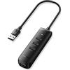 UGREEN Hub USB 3.0 Alimentato, Adattatore USB 3.0 a 4 Porte Compatibile con PS4, MacBook, Surface Pro, iMac, Mac Mini, XPS 15, PC e Altri Laptop