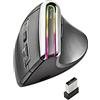 NGS EVO KARMA - Mouse Verticale Ergonomico Senza Fili, Ricaricabile, 5 Pulsanti Silenziosi+Scorrimento, Sensore ottico: 800/1200/1600/3200 DPI, 2.4GHz USB + Bluetooth 3.0 + Bluetooth 5.0, Plug&Play