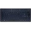 CHERRY KW 7100 MINI BT, Tastiera Multidispositivo Compatta con 3 Canali Bluetooth, Layout per la Svizzera (QWERTZ), Design Piatto, con Custodia di Trasporto, Slate Blue