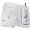 LogiLink ID0018A - Tastiera flessibile e impermeabile (QWERTZ) 109 tasti, con adattatore USB PCS/2, colore: Bianco