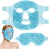 EHIOG Maschera Viso e Occhi Rinfrescante,Maschera gel per occhi Riutilizzabile,Indicato per alleviare secchezza oculare, mal di testa e affaticamento del viso.