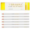 BRAWNA 6 Matite Peel Off Bianche per Mapping Labbra e Sopracciglia - Matite Waterproof per Microblading e PMU - Accessori Professionali Brow Mapping