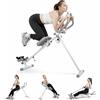 BAKAJI AB Machine Grigio Attrezzo Fitness per Addominali Multiuso Pieghevole Vogatore