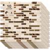 BAKAJI Set 10 Pannelli Adesivi Piastrelle per Muro Parete 30.5 cm Mattoncini Marrone