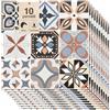 BAKAJI Set 10 Pannelli Adesivi Piastrelle per Muro Parete 30.5 cm Decorazione Mosaico