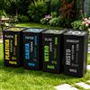 BAKAJI Set 4 Pattumiere da 50 Litri per Raccolta Differenziata Bidone 37,5×36×53,5 cm