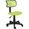 PRATIKO Sedia Girevole 5 Ruote Ufficio Cameretta Scrivania Schienale Ergonomico Verde