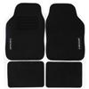 DUNLOP 4x Tappeti Auto Tappetini Anteriori Posteriori in Gomma Moquette Universali Nero