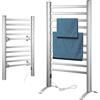 BAKAJI Scaldasalviette Termoarredo Elettrico per Bagno 2in1 da Parete e Terra 10 Barre