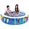 BAKAJI Piscina Gonfiabile Fuoriterra Rotonda Family Multicolore 190x50cm da Giardino