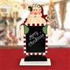 BAKAJI Lavagna In Legno Babbo Natale O Pupazzo Di Neve 46 Cm Decorazioni Natalizie