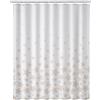 BAKAJI Tenda Doccia Bagno Stampa Stelle Beige 180x200cm Tessuto con Ganci Poliestere