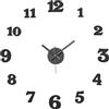 BAKAJI Orologio Sticker da Parete Silenzioso Nero in Plastica Design Contemporaneo
