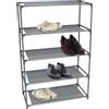 BAKAJI Scarpiera Porta Scarpe Salvaspazio 5 Ripiani Moderna Dimensioni 60 x 30 x 88 cm
