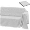 BAKAJI Coperta Copri Divano Piedi Letto Multiuso 180x290cm Fantastia Stelle Grigio
