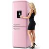 STAYLUX Frigorifero Combinato Vintage Doppia Porta 247Lt Rosa con dispenser d'acqua
