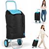BAKAJI Carrello Poseidon Blu con Interni Termici Trolley Frigo 35L Ruote 36x30x90cm