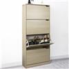 BAKAJI Scarpiera 4 Ante Ripiani Doppia Profondità Porta Scarpe Colore Olmo 63x24x150cm