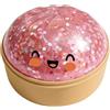 Generico Gigante Glitter Squishys Ravioli, Glitter Dumpling Squishys, Divertente Giocattolo Antistress Bao Bun Con Vaporiera, Morbida Pallina Antistress Ravioli Spremere Giocattoli