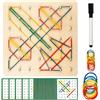 Miyobing Geoboard in Legno Giochi Educativi Montessori Giocattoli Bambini, Set Geometria Tavola Legno Forma Puzzle con Carte di Pattern di,attività e Bande di Gomma Ispira Immaginazione creatività Bambini