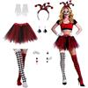 Kinwers Regina Di Cuori Costume Donna, 6pcs Accessori Carnevale Costume Giullare Per Feste Eventi A Tema Casinò