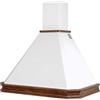 ARTEL Cappa Cucina Filtrante - Aspirante Pareta 90x50 cm Trave Noce Scuro RUSTICA ECO 90