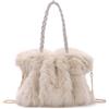 EVEOUT Borsa Tote Peluche per Donne,Elegante Borse a Tracolla Morbido in Pelliccia Sintetica per Outfit Autunno e Inverno