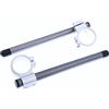 avdb-moto Coppia di semimanubri/bracciali rialzati in 54 mm + tubi Compatibile con SUPERSPORT DUKE 990 2005-2013 (Titanio)