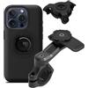 Quad Lock Supporto per manubrio moto PRO Kit con antivibrazioni e custodia per iPhone 15 Pro MAG