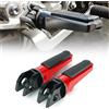 WARFEL Pedane Anteriori Per Kawasaki Z900 Z650 Z900RS Z300 Z125 / Per Versys 650 1000 Per Versys-X 300 Per Ninja 125 250R ER6F ER6N Poggiapiedi(Rot)