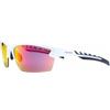 NAKED Optics Sports Sunglasses (Halfframe White/Lens Red)