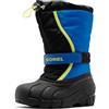 Sorel Flurry Boot, Stivali Invernali, Unisex - Bambini e ragazzi, Black/Super Blue 2024, 38 EU
