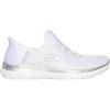 Skechers Donna Summits Diamond Dream Slip-in ALLENATRICE, White Mesh/Silver Trim, 38 EU Large
