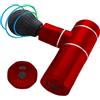 Mediawave Store Massaggiatore Muscolare a Percussione Portatile - Massage Gun Ricaricabile USB con 4 Velocità Regolabili, Massaggio Profondo Defaticante per Recupero Muscolare e Relax (Rosso)