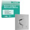 hansgrohe Ecostat Comfort E - Miscelatore termostatico incasso con combinazione di sicurezza, Rubinetto con blocco di sicurezza (SafetyStop) a 40° C, Termostato, 2 utenze, cromo, 33716000
