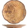 H&H Piatto Tondo in Melamina Effetto Legno 25,5 cm, Piatto da Presentazione per Horeca, Ristoranti, Rifugi e Locali di Montagna, Lavabile in Lavastoviglie