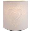 GILDE Lampada da tavolo a forma di cuore, altezza 20 cm