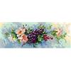 Collection D'Art Weintrauben Tela Aida Stampata per Ricamo a Punto Croce, Cotone, Multicolore, 30 x 80cm