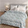 Italian Bed Linen, Trapunta Invernale Karma, No Stiro | Piumone Letto Matrimoniale 260x260 cm, Imbottitura 300 gr, Made in Italy, 100% Microfibra Stampata, Doubleface, Ramage