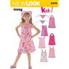 New Look 6478 Cartamodello per Vestito da Bambini, 3-8 Anni